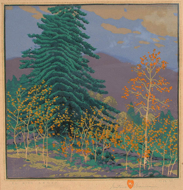 Gustave Baumann Botanical Woodblock Print - El Rito