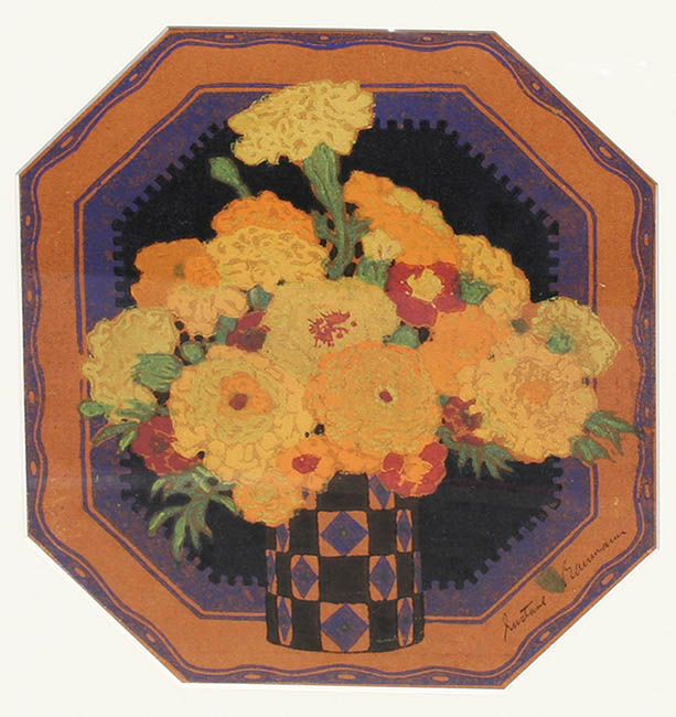 Gustave Baumann Woodblock Print - Marigolds